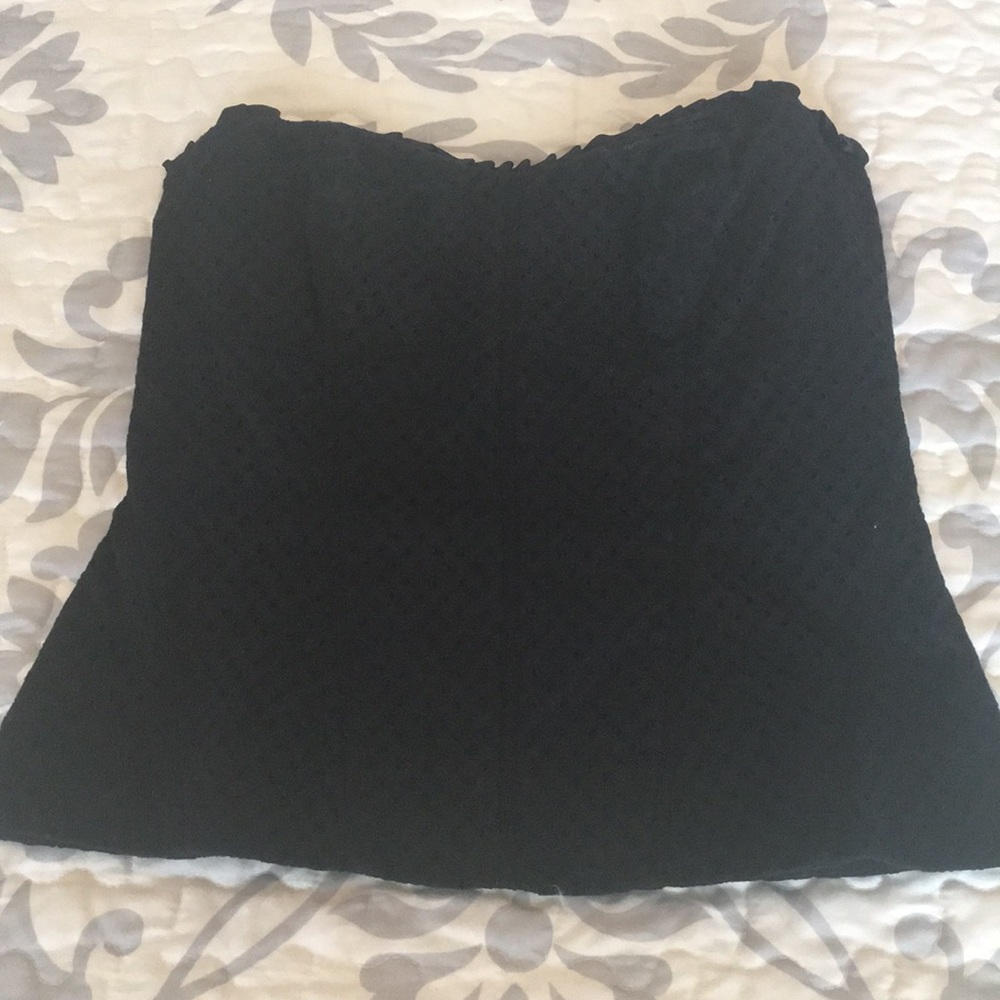 WHBM black corset top